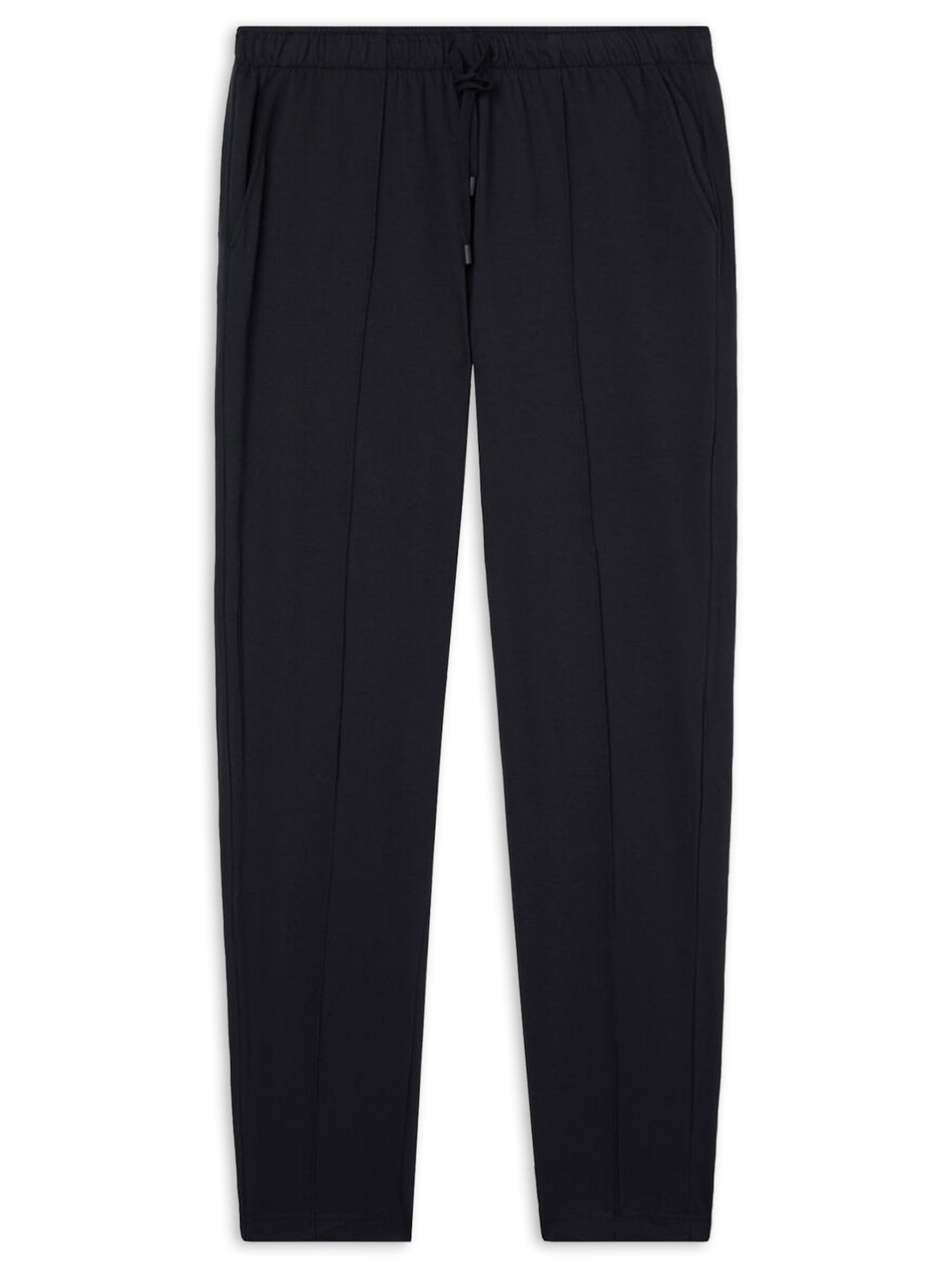 Calça Em Algodão Com Nervura - Preto