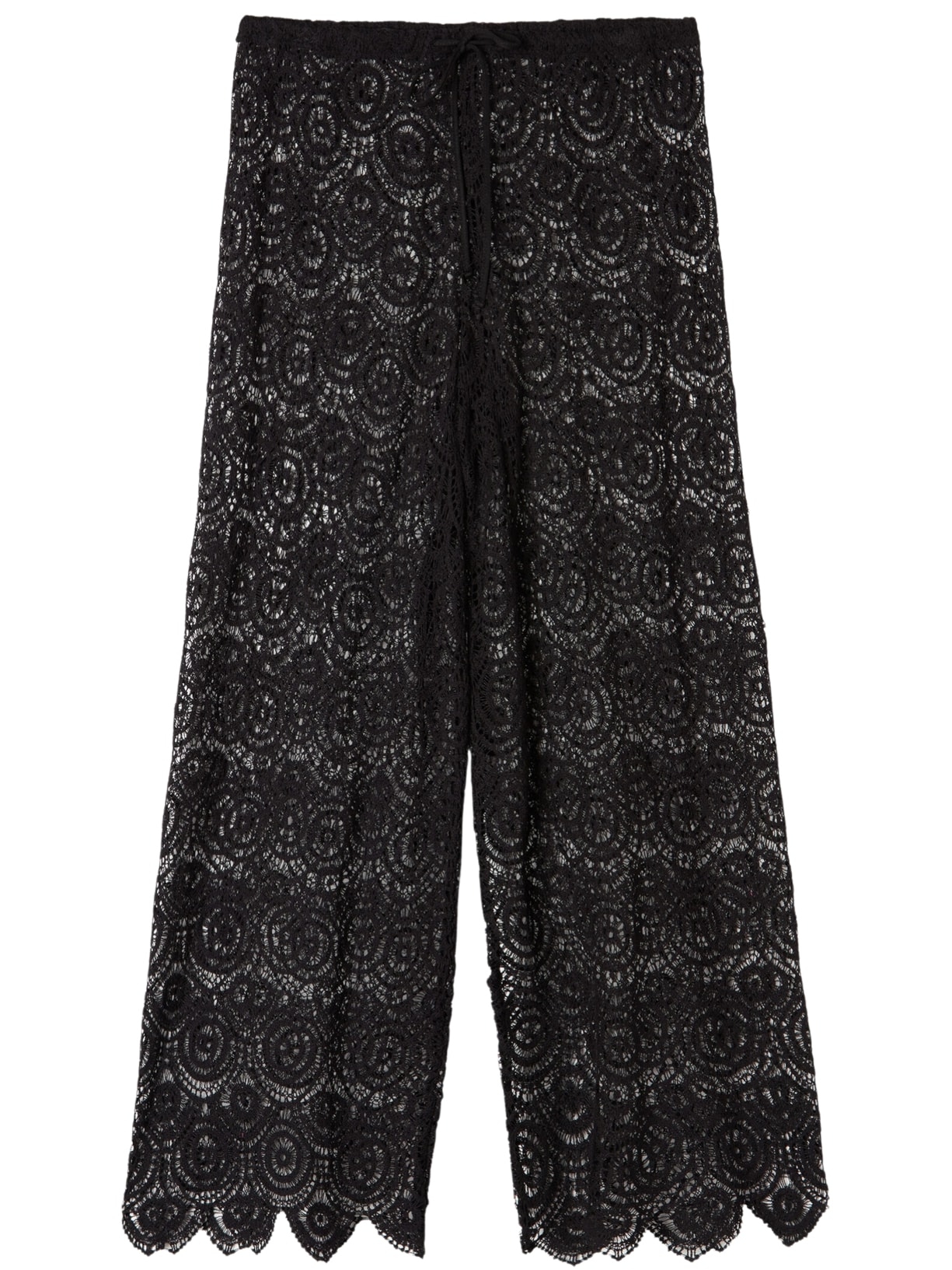 Calça Em Croché - Preto