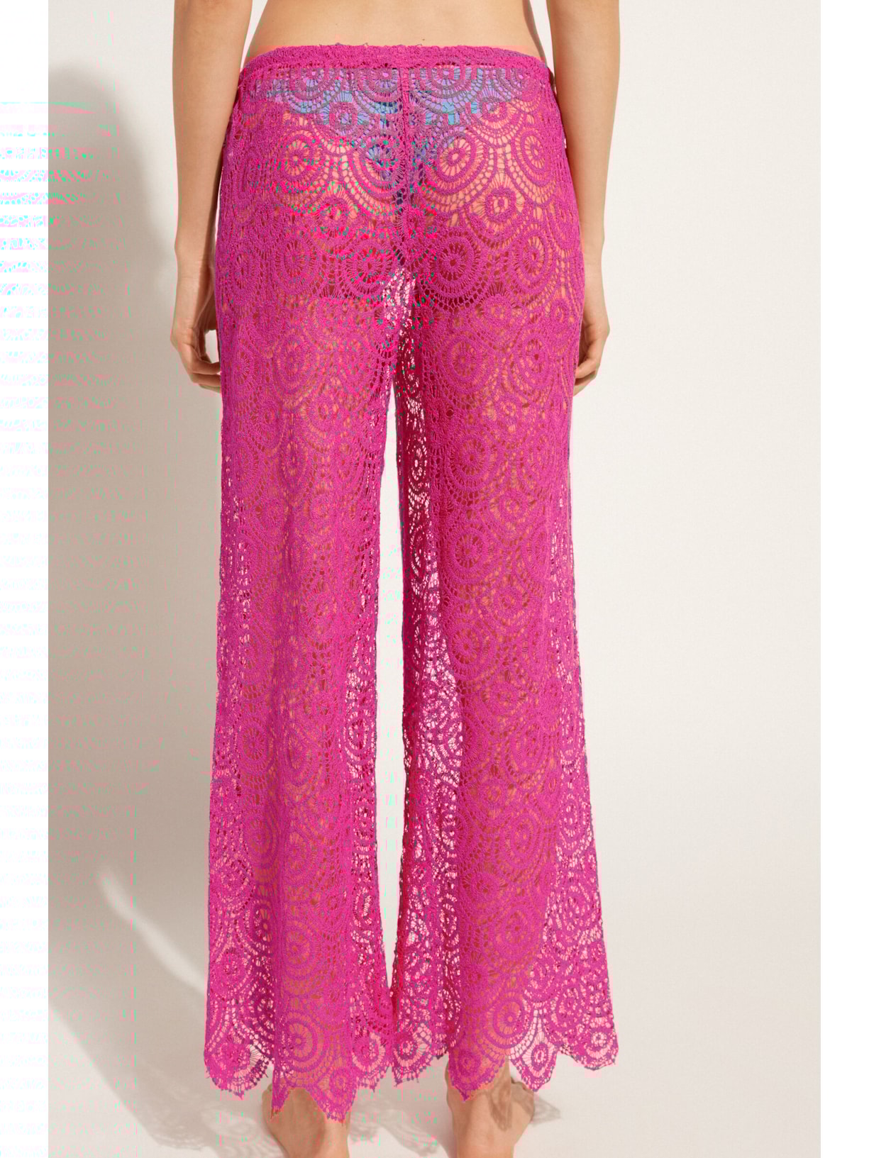 Calça Em Crochê Rosa Calzedonia