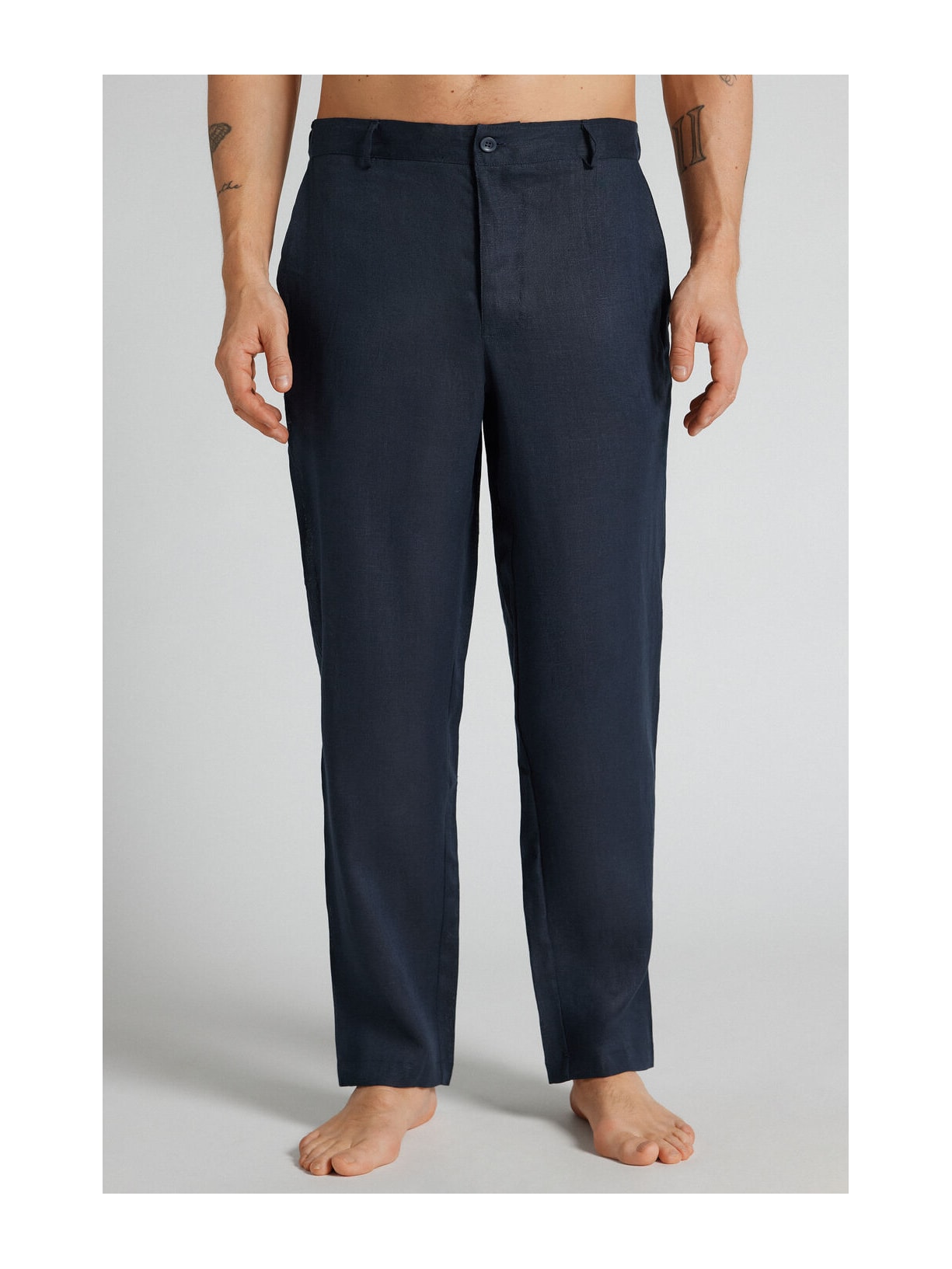 Calça Em Linho Azul Intimissimi