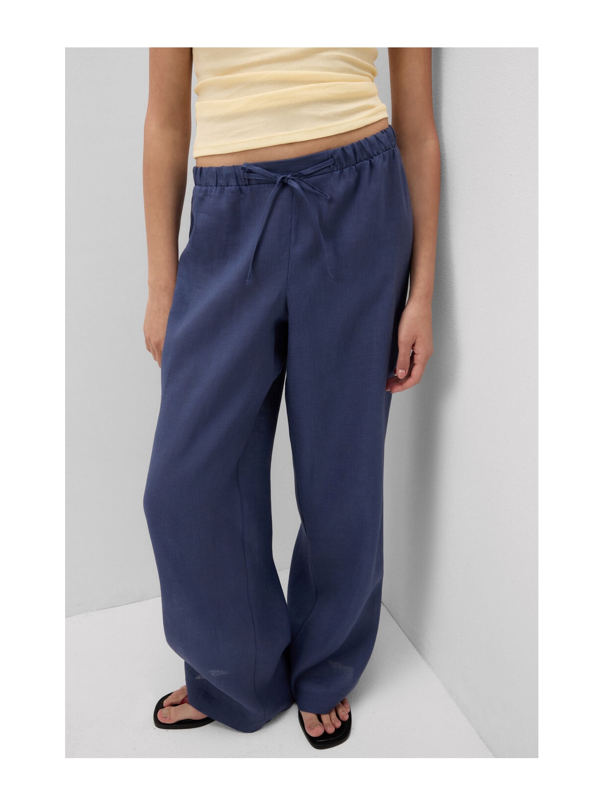 Calça Em Linho Azul Intimissimi