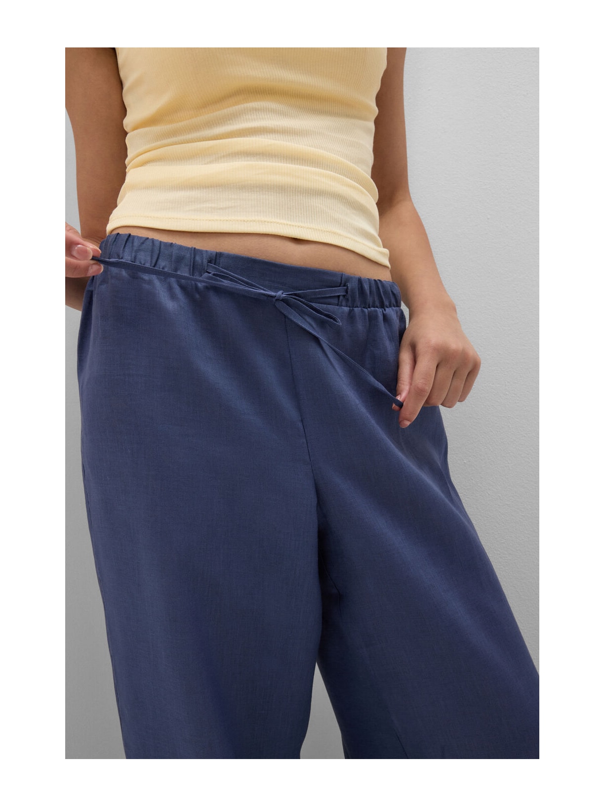 Calça Em Linho Azul Intimissimi