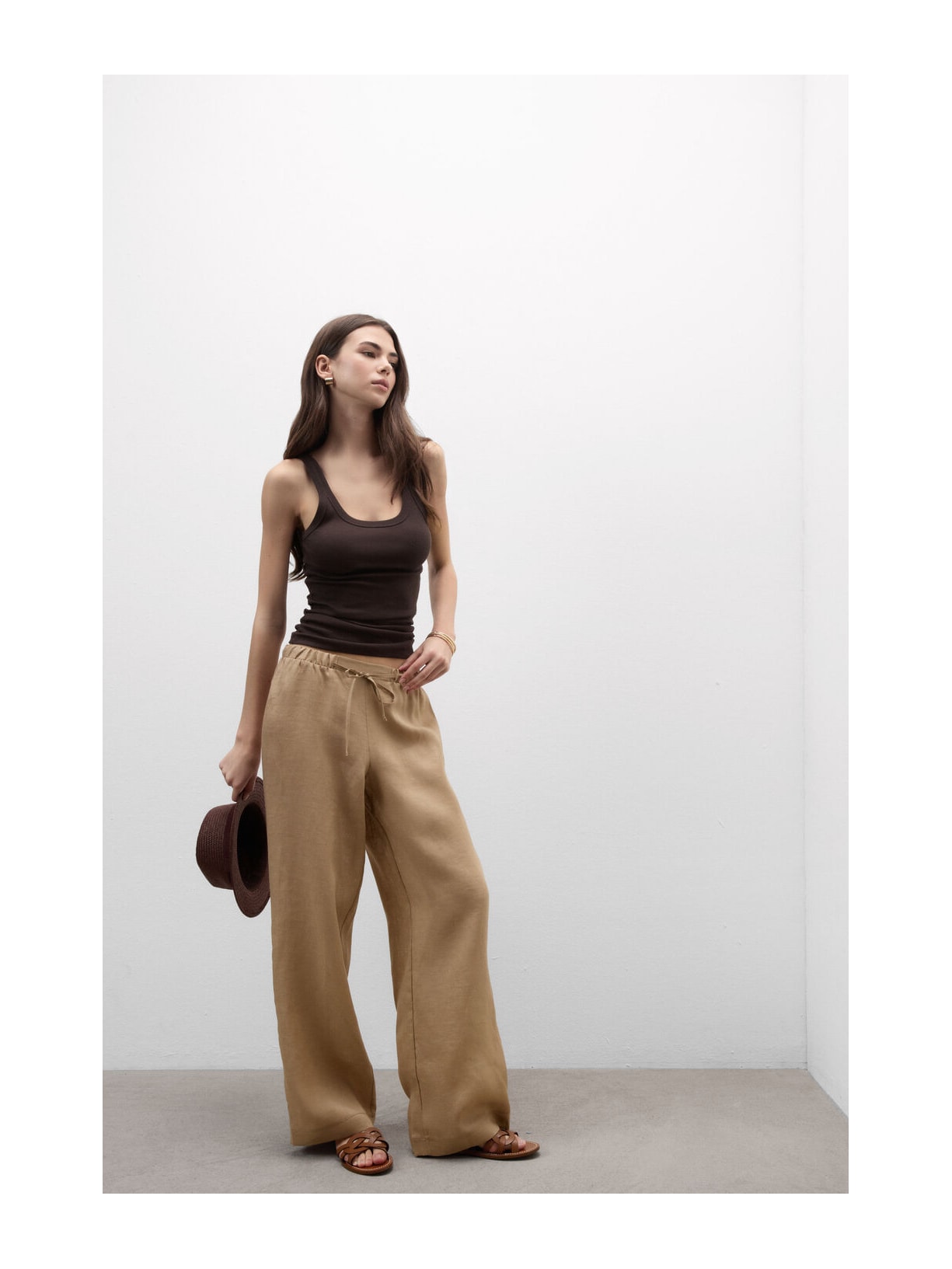 Calça Em Linho Bege Intimissimi
