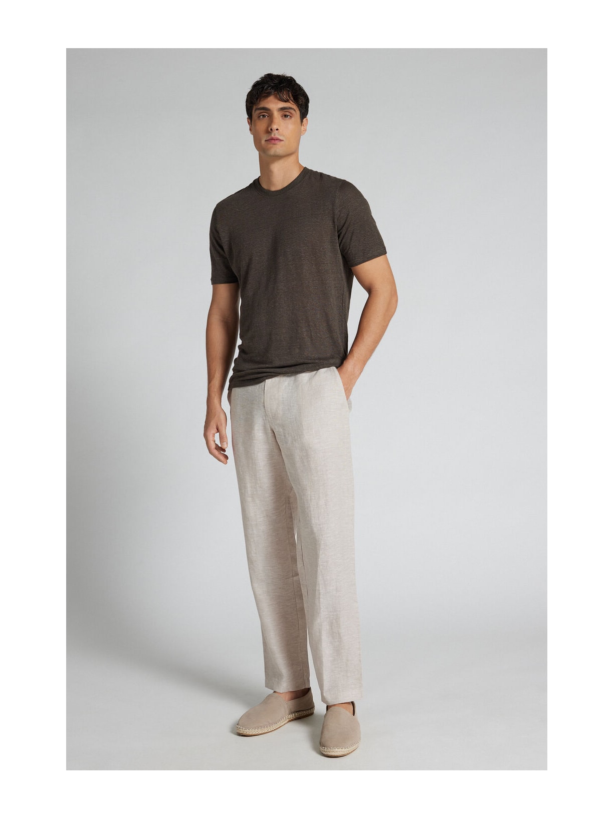 Calça Em Linho Bege Intimissimi