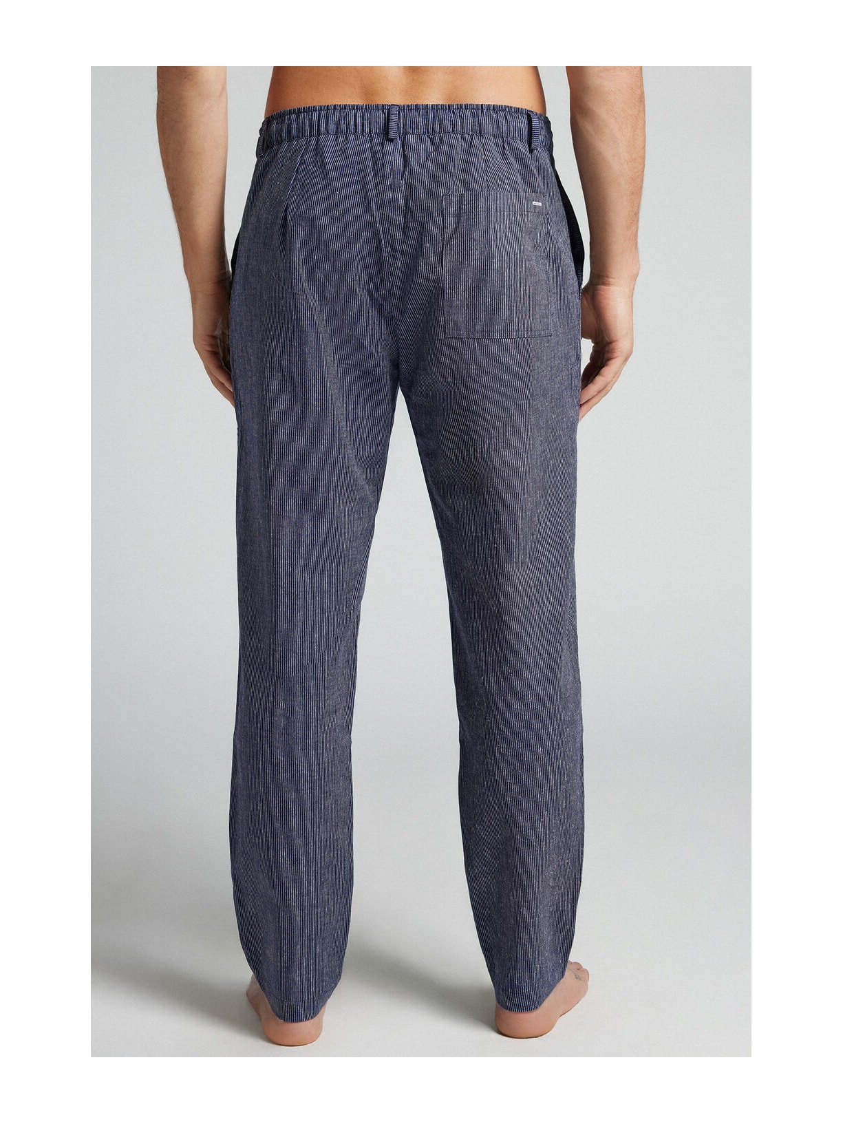 Calça Em Linho e Algodão Azul Intimissimi