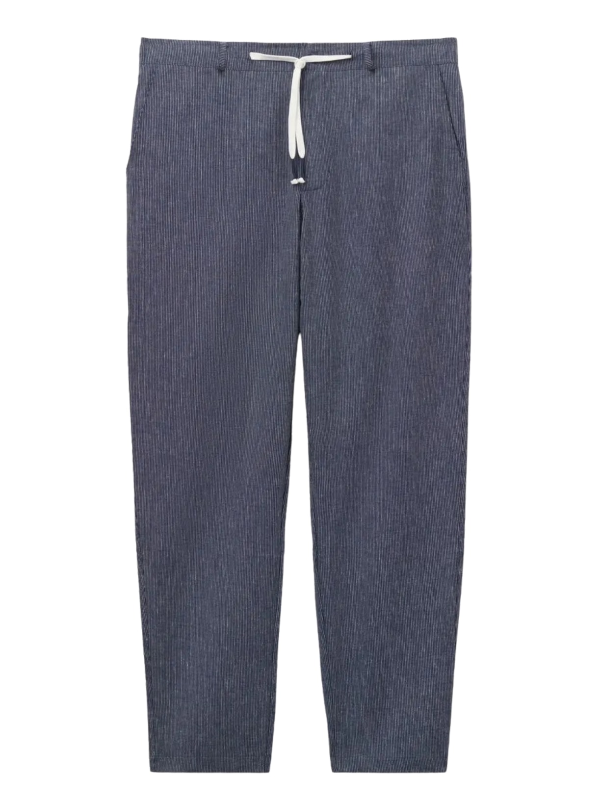 Calça Em Linho e Algodão - Azul