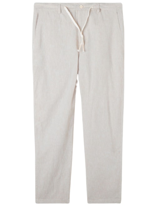 Calça Em Linho e Algodão - Bege