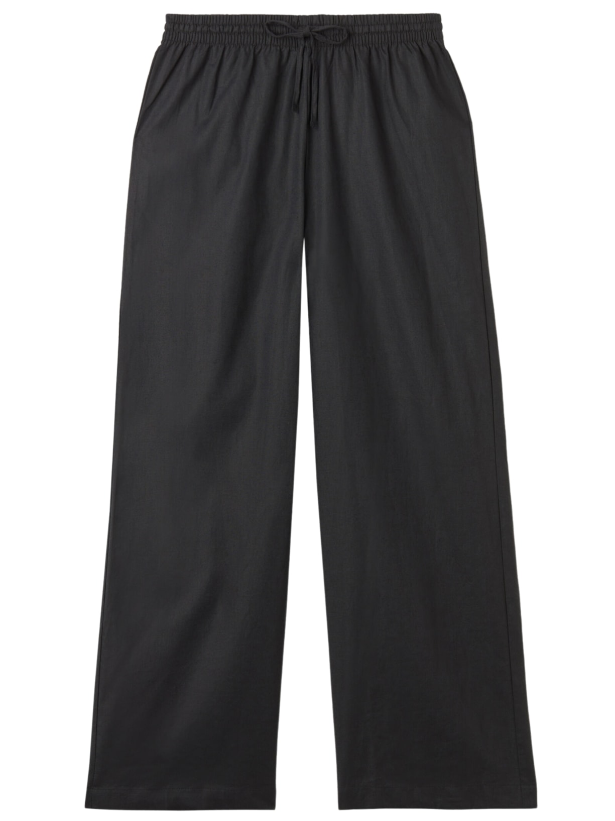 Calça Em Linho e Algodão Preto Calzedonia