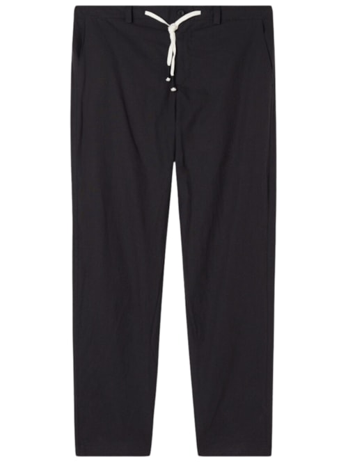 Calça Em Linho e Algodão - Preto