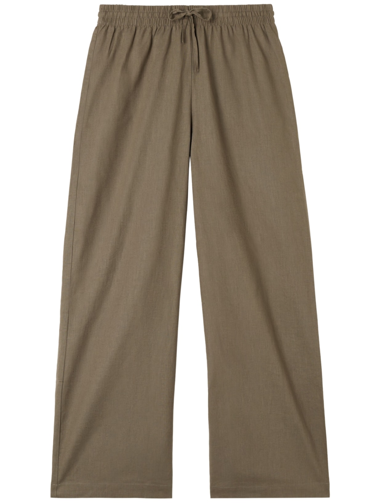 Calça Em Linho e Algodão - Verde