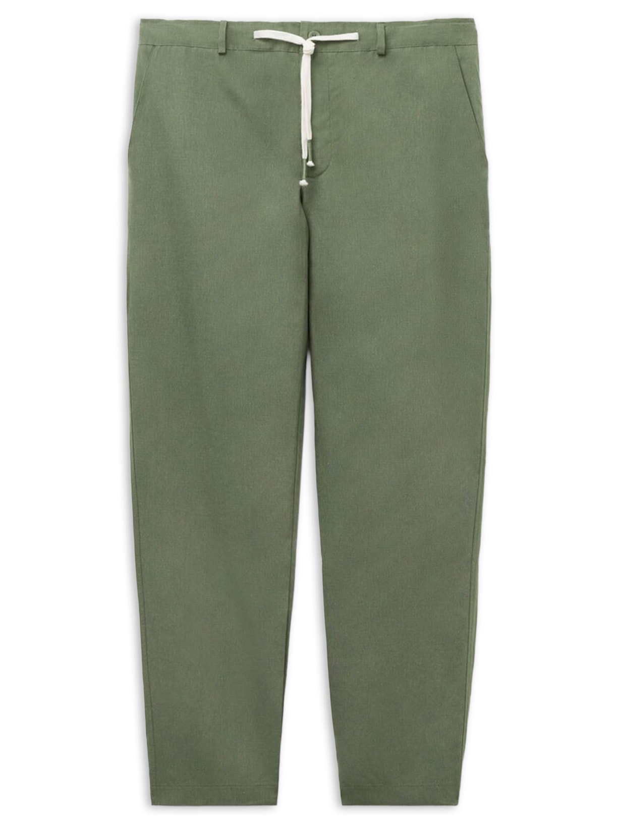 Calça Em Linho e Algodão - Verde