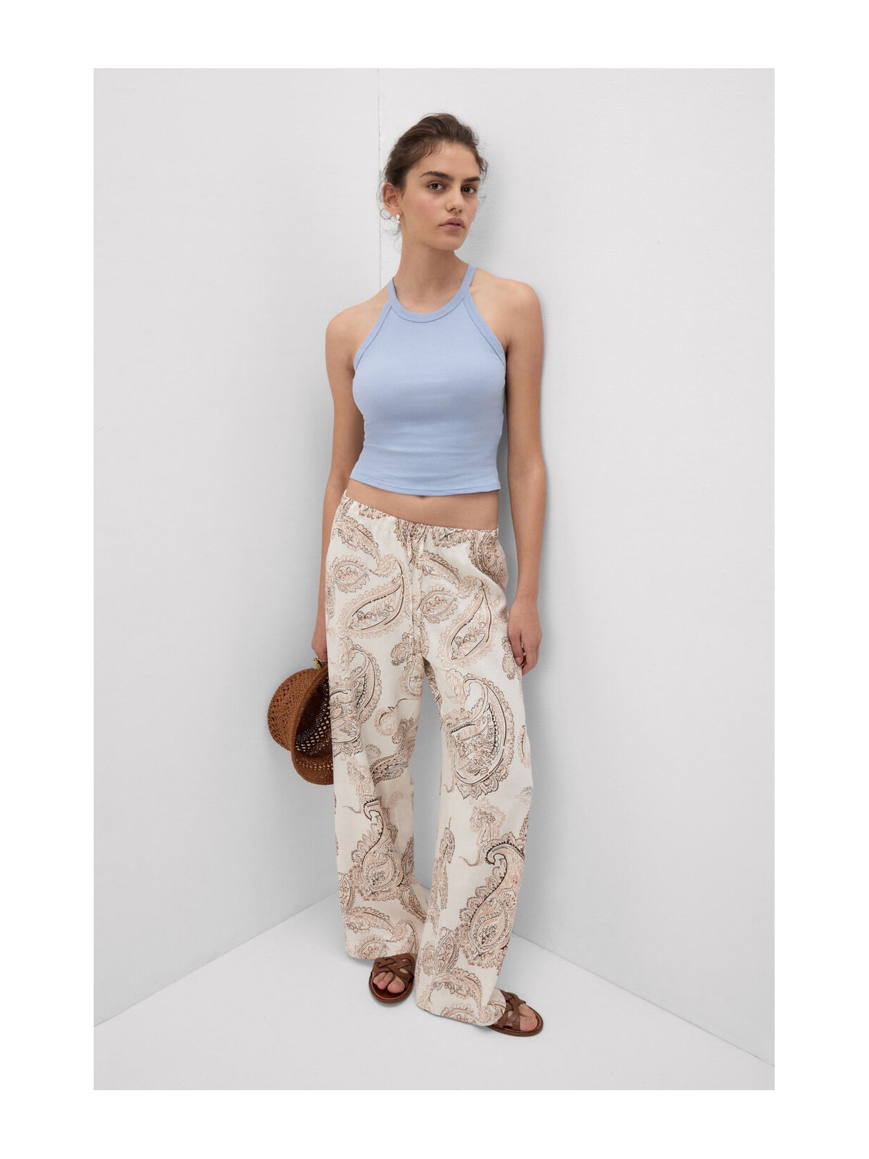 Calça Em Linho e Viscose Get Noticed Estampado Intimissimi