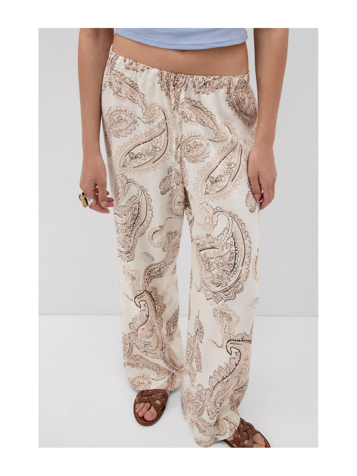 Calça Em Linho e Viscose Get Noticed Estampado Intimissimi