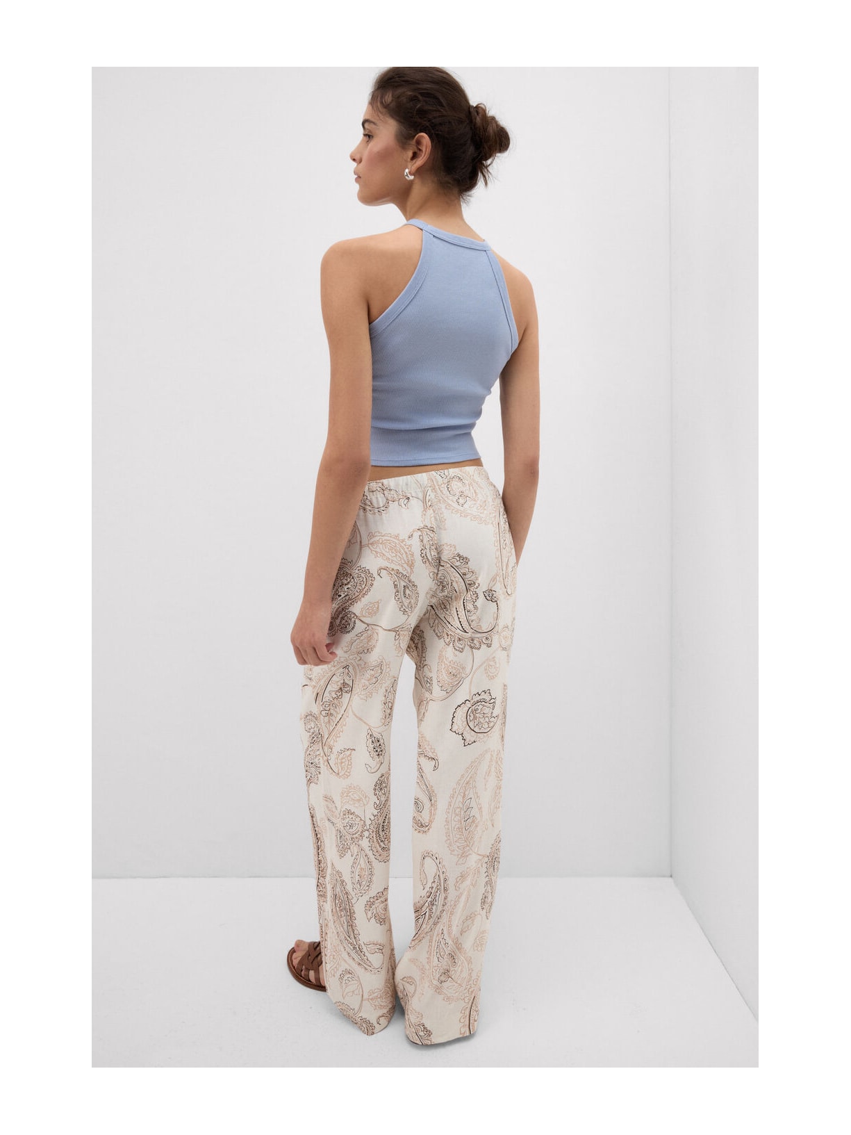 Calça Em Linho e Viscose Get Noticed Estampado Intimissimi