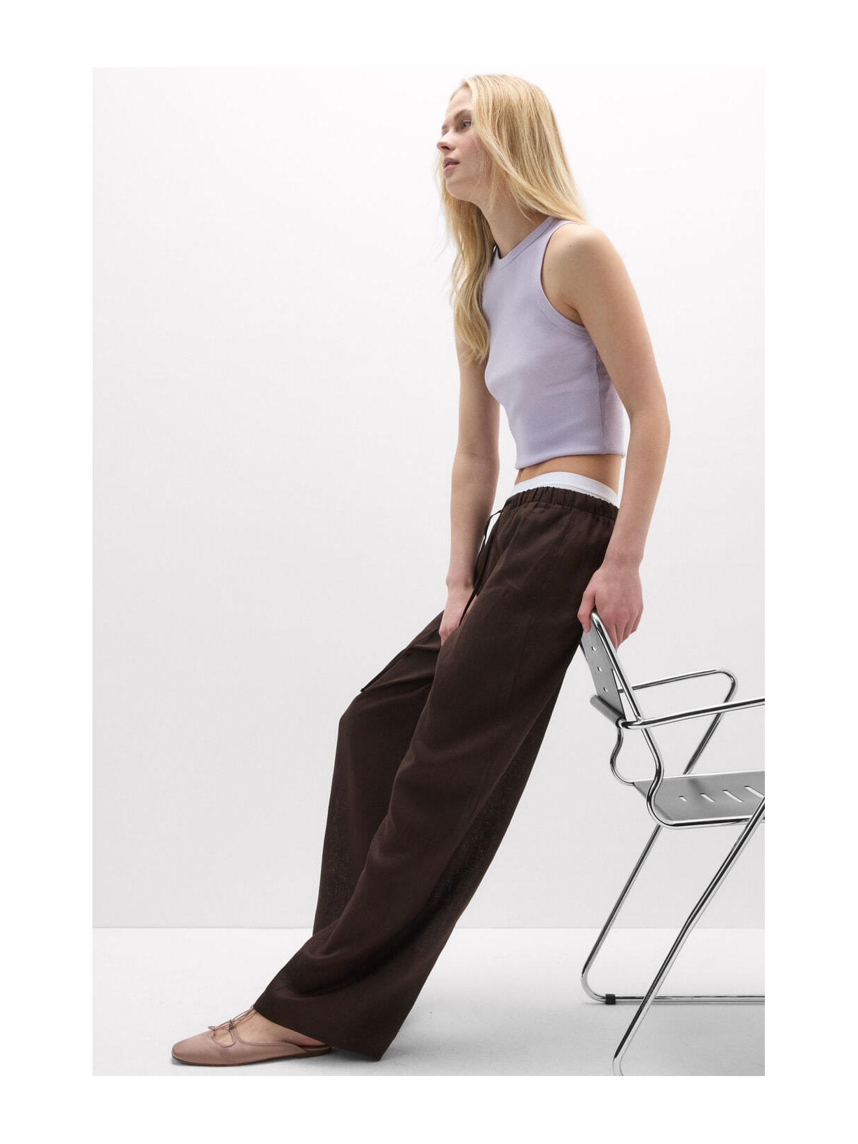Calça Em Linho Marrom Intimissimi