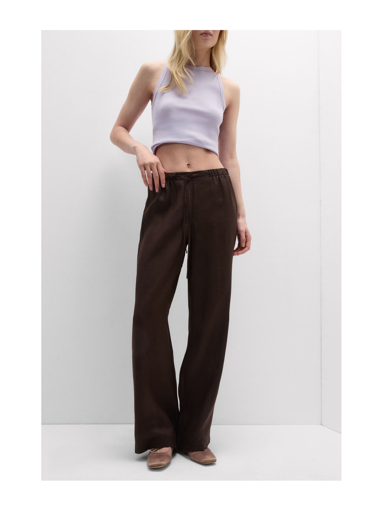 Calça Em Linho Marrom Intimissimi