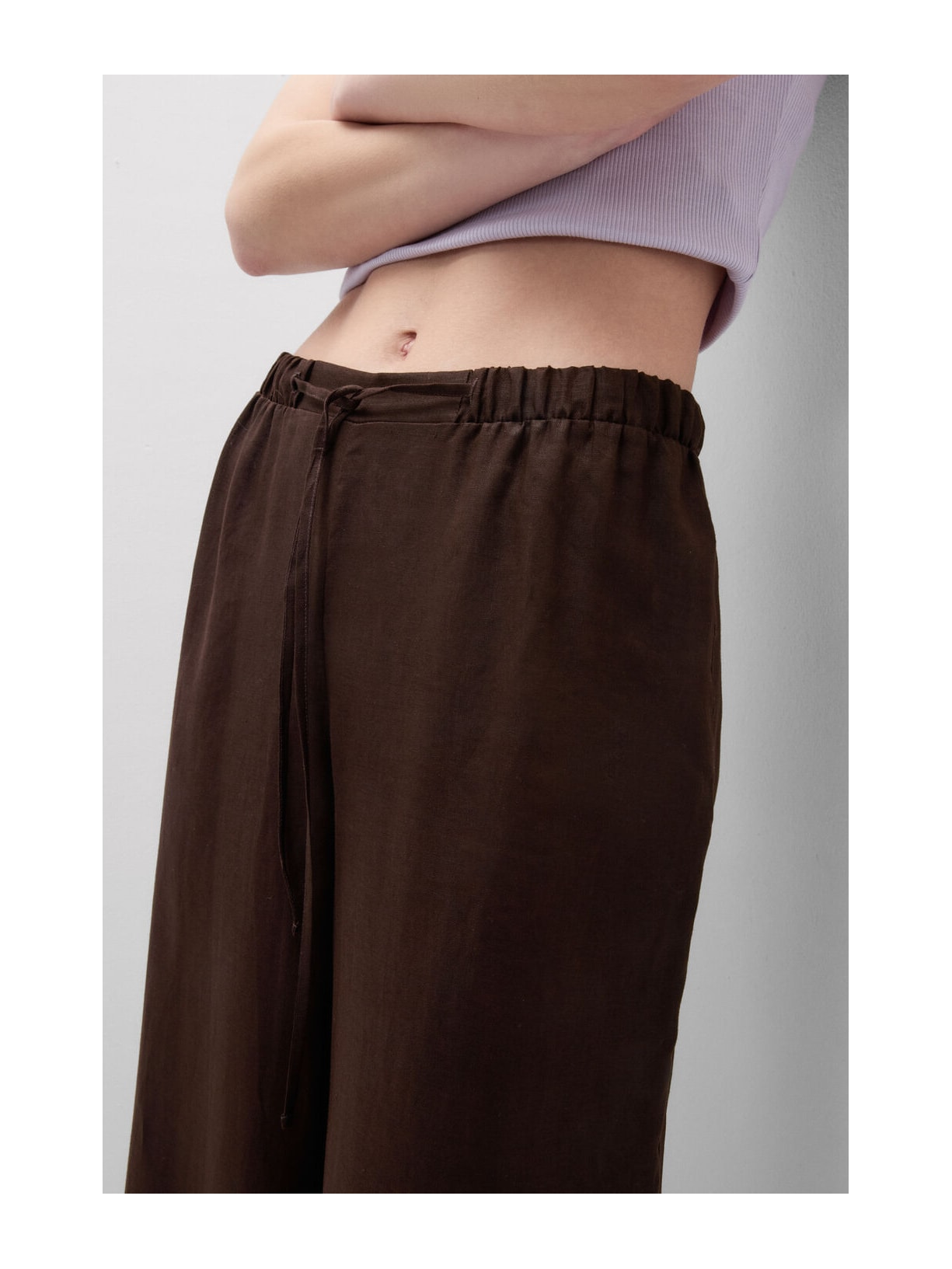 Calça Em Linho Marrom Intimissimi