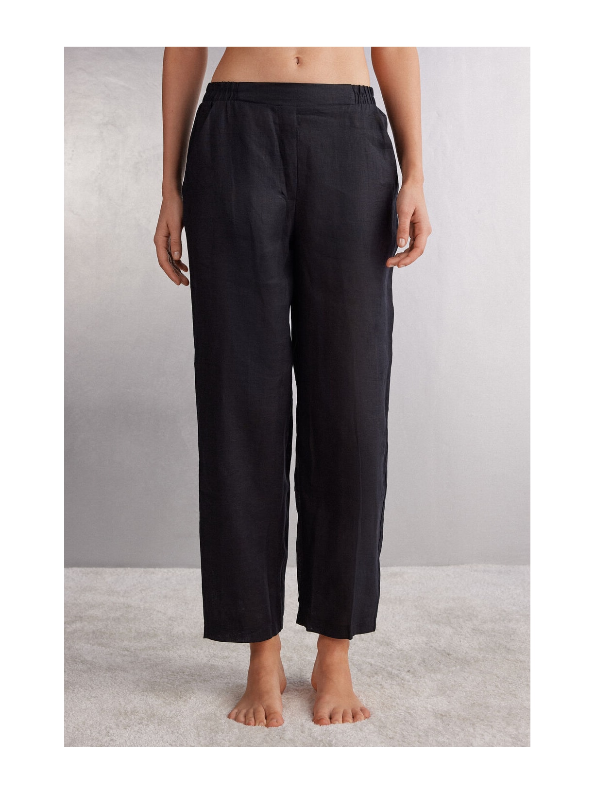 Calça Em Linho Preto Intimissimi