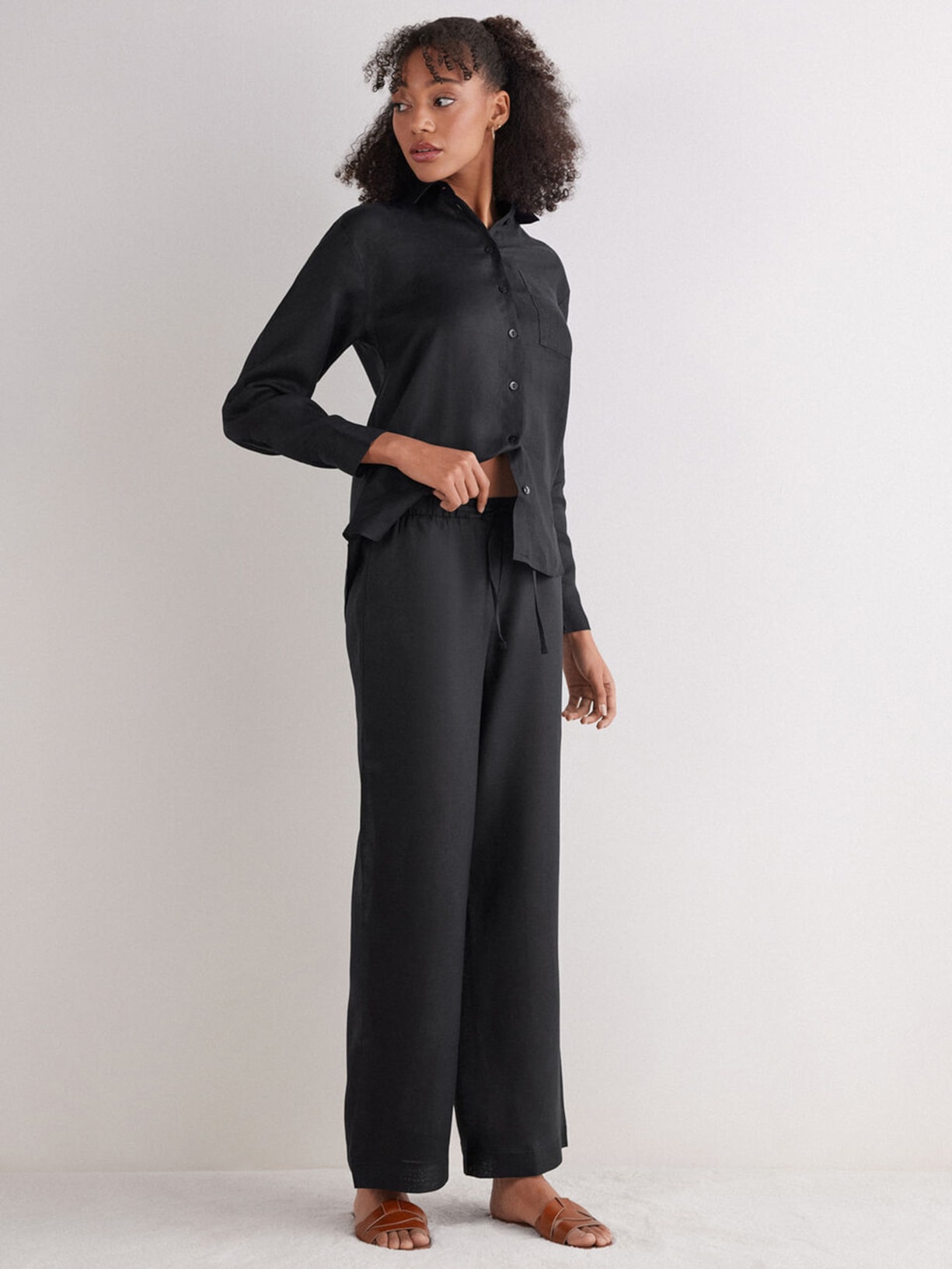 Calça Em Linho The Pure Linen Preto Intimissimi