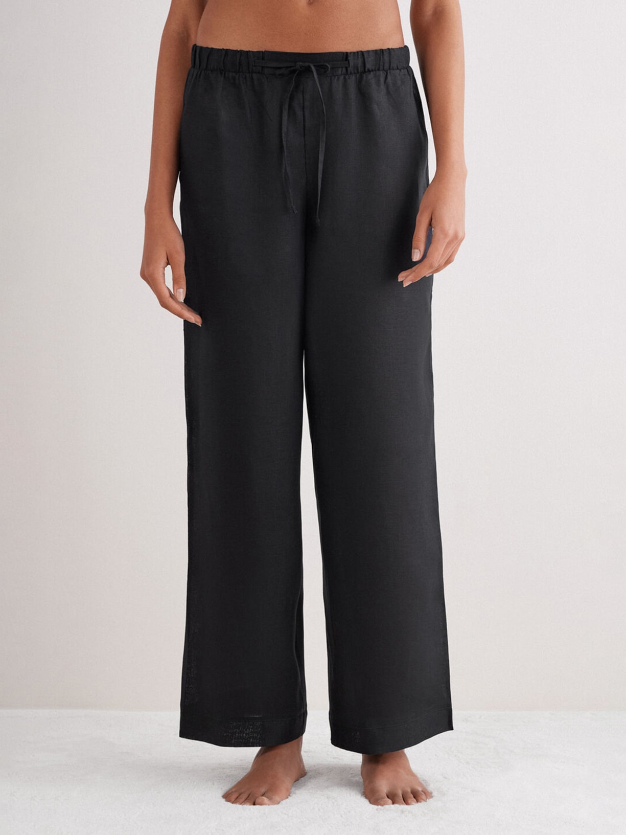 Calça Em Linho The Pure Linen Preto Intimissimi