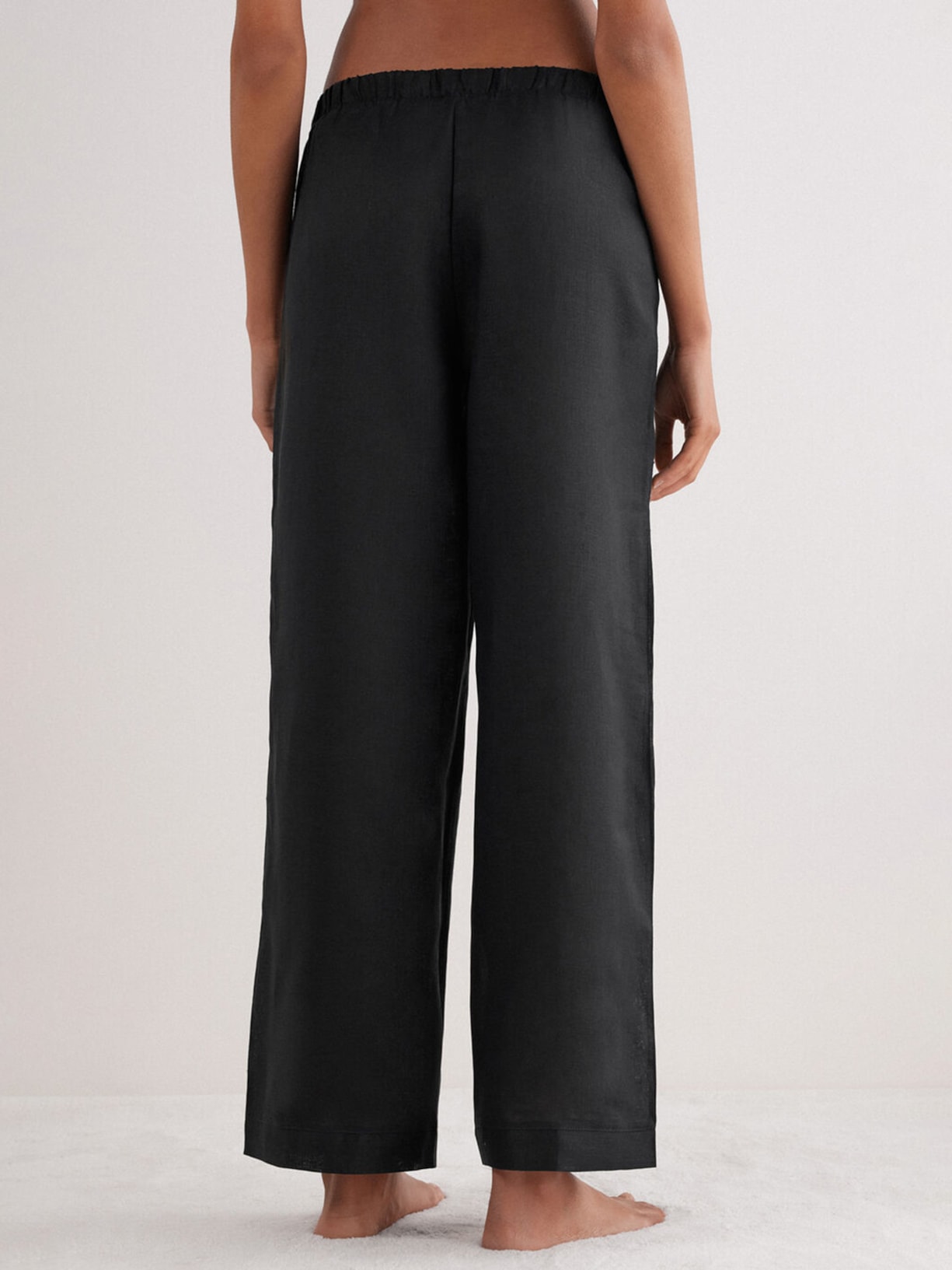 Calça Em Linho The Pure Linen Preto Intimissimi