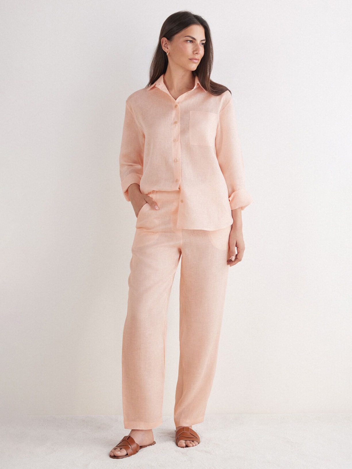 Calça Em Linho The Pure Linen Rosa Intimissimi