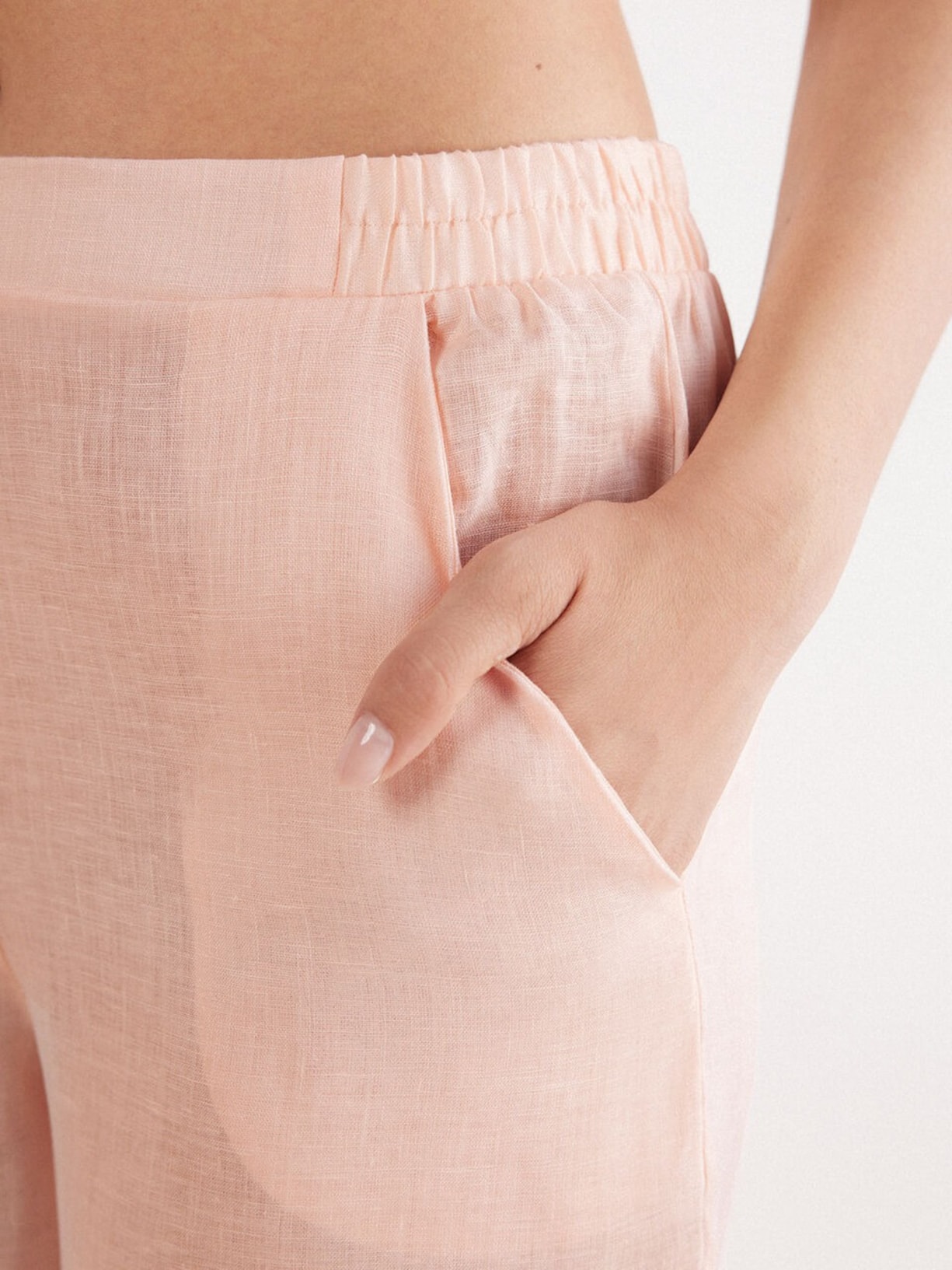 Calça Em Linho The Pure Linen Rosa Intimissimi