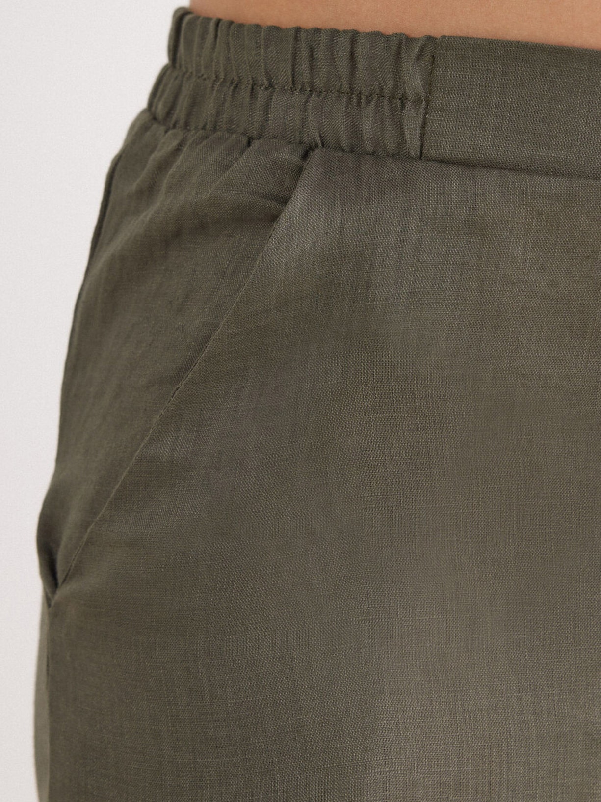 Calça Em Linho The Pure Linen Verde Intimissimi