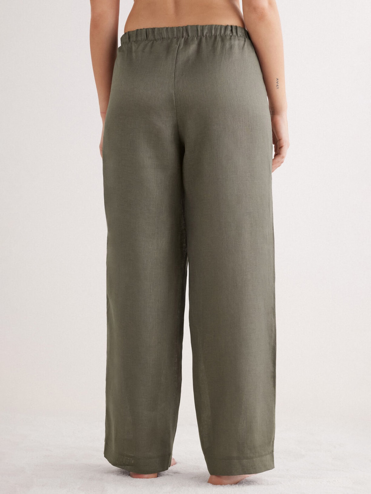 Calça Em Linho The Pure Linen Verde Intimissimi