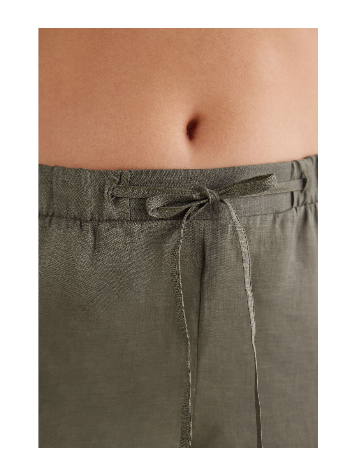 Calça Em Linho The Pure Linen Verde Intimissimi