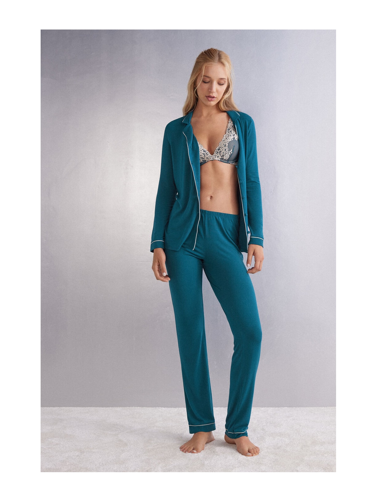 Calça Em Micromodal Azul Intimissimi