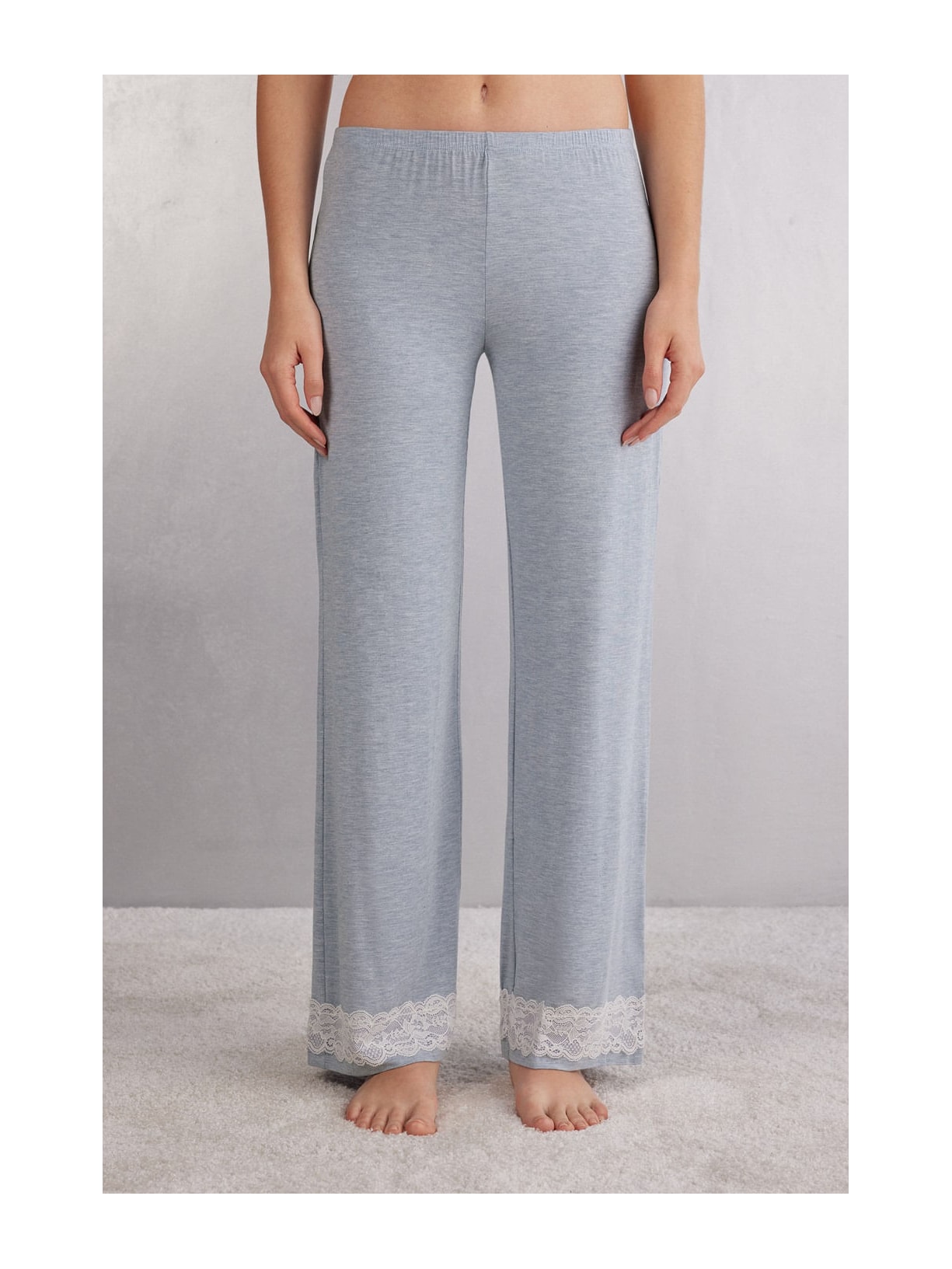 Calça Em Modal Com Renda Azul Intimissimi