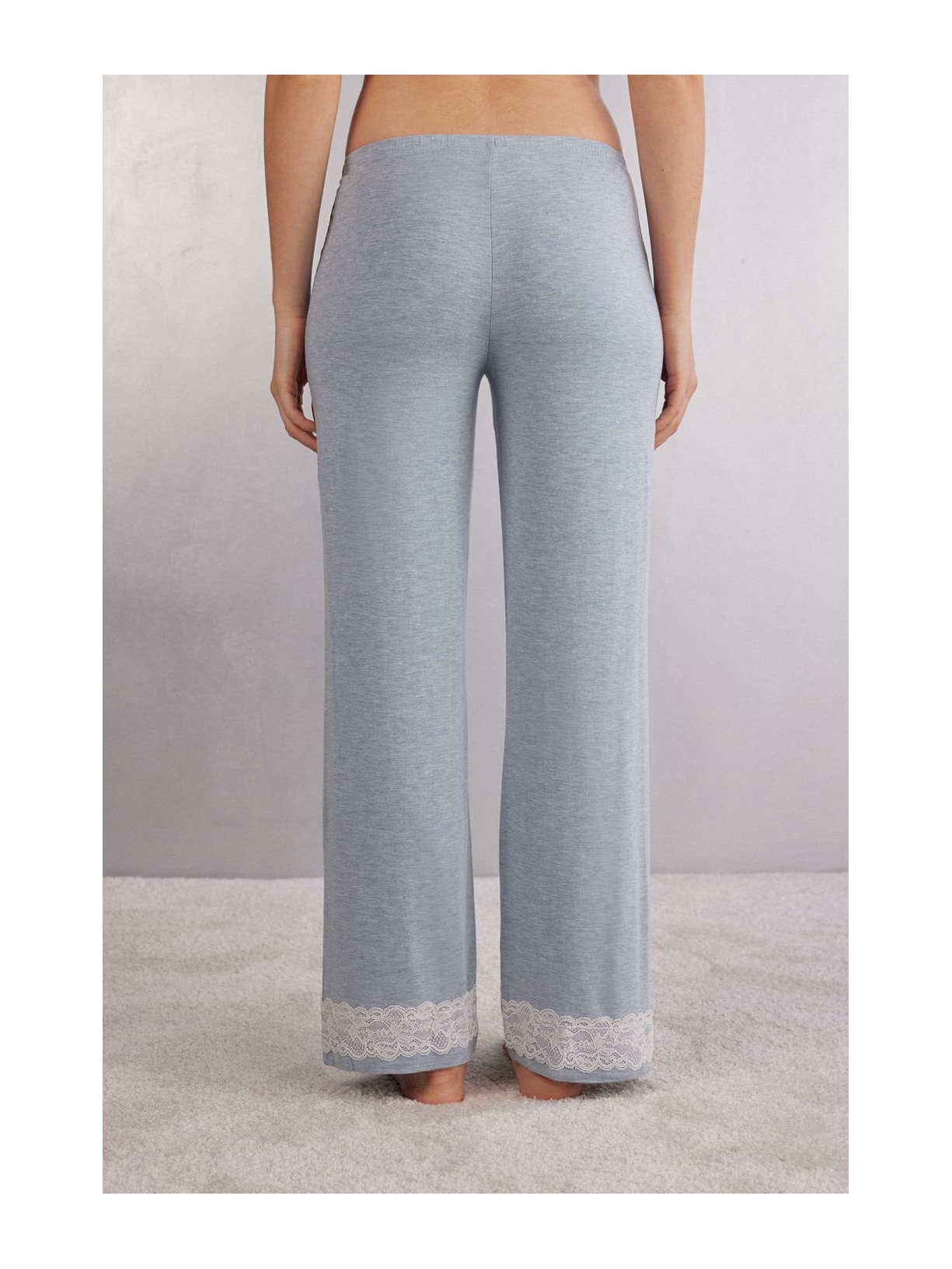 Calça Em Modal Com Renda Azul Intimissimi