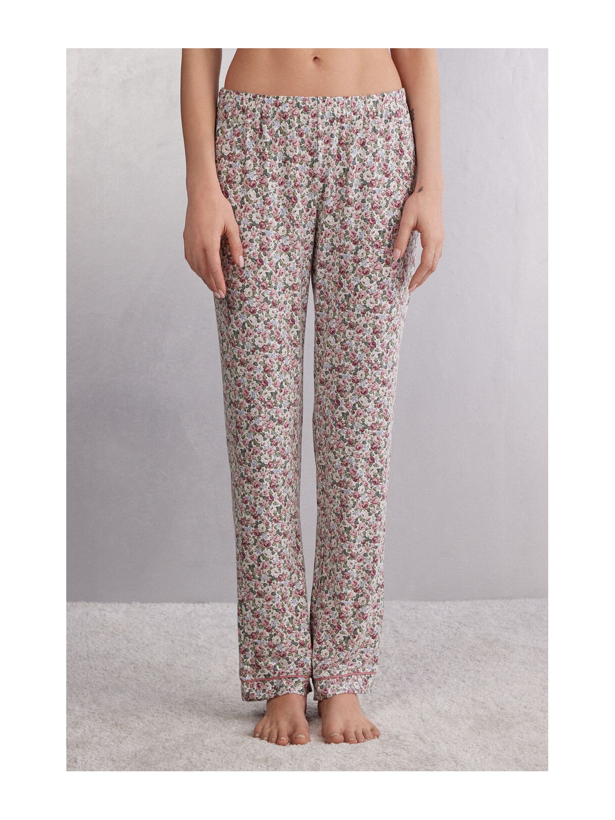 Calça Em Modal Floral Romance Rosa Intimissimi