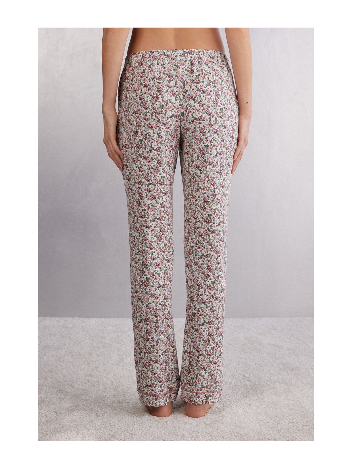 Calça Em Modal Floral Romance Rosa Intimissimi