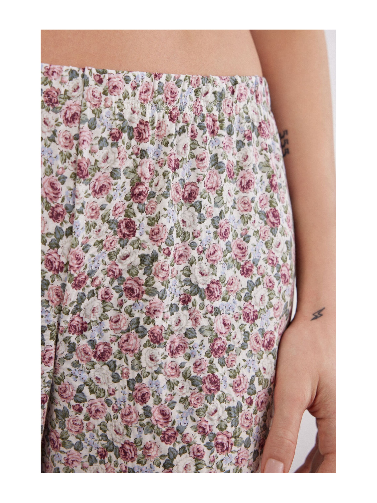 Calça Em Modal Floral Romance Rosa Intimissimi