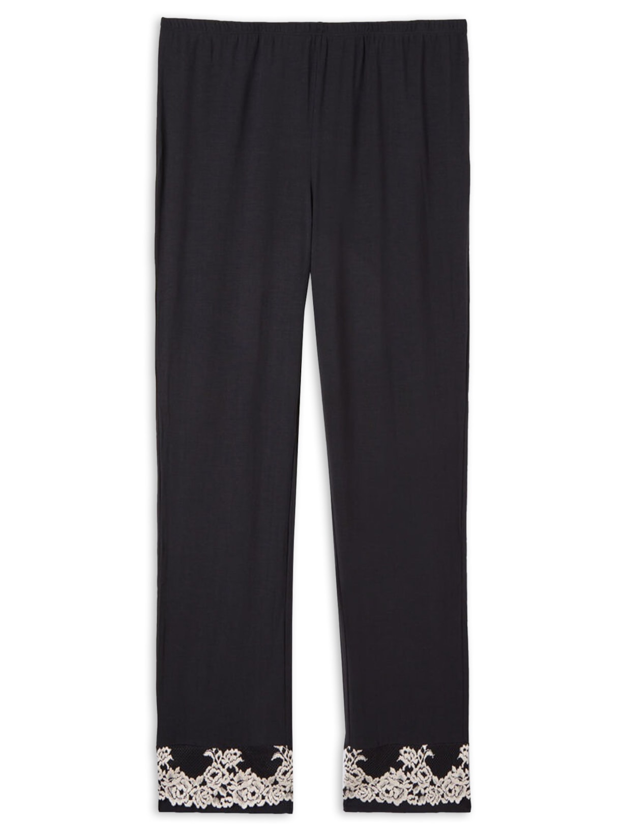 Calça Em Modal Pretty Flowers - Preto