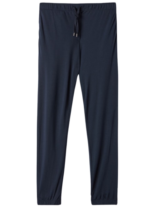 Calça Em Piquet De Modal e Seda - Azul