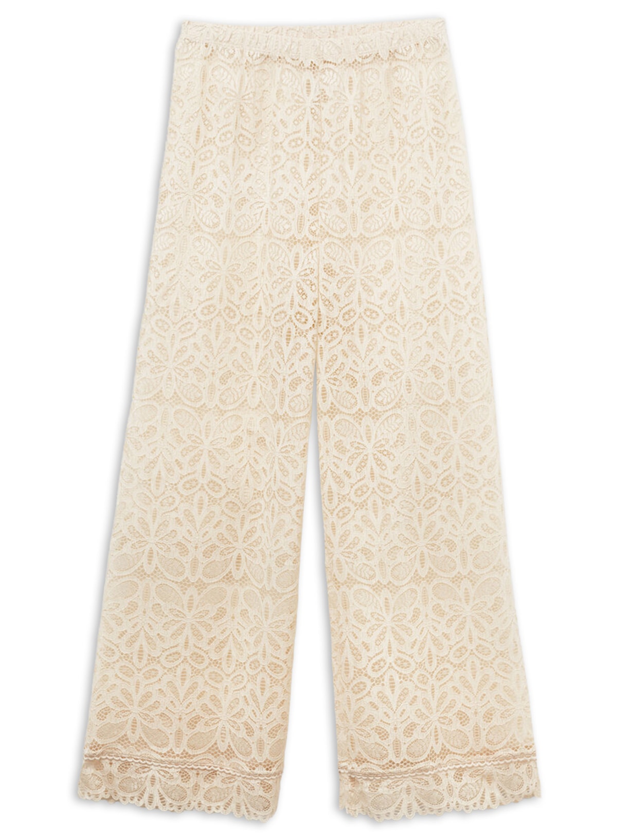 Calça Em Renda Italian Riviera - Marfim