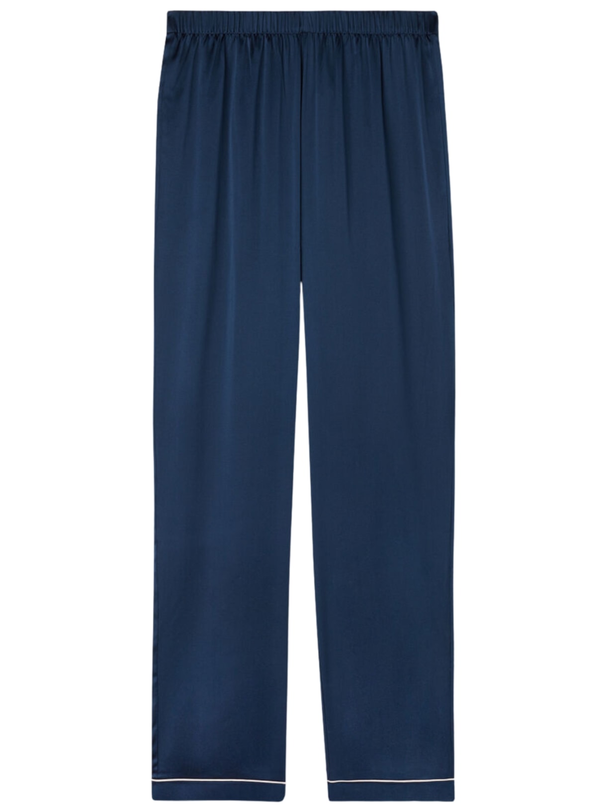 Calça Em Seda - Azul