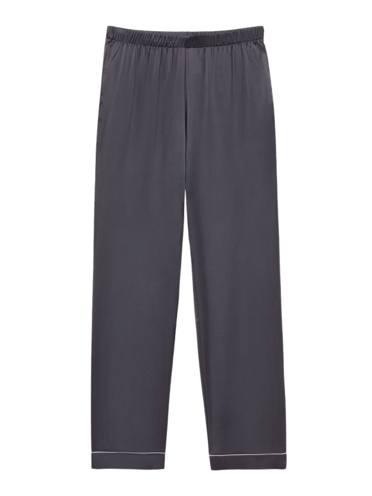 Calça Em Seda - Cinza