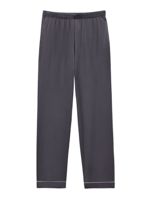Calça Em Seda - Cinza