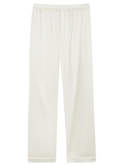 Calça Em Seda - Marfim