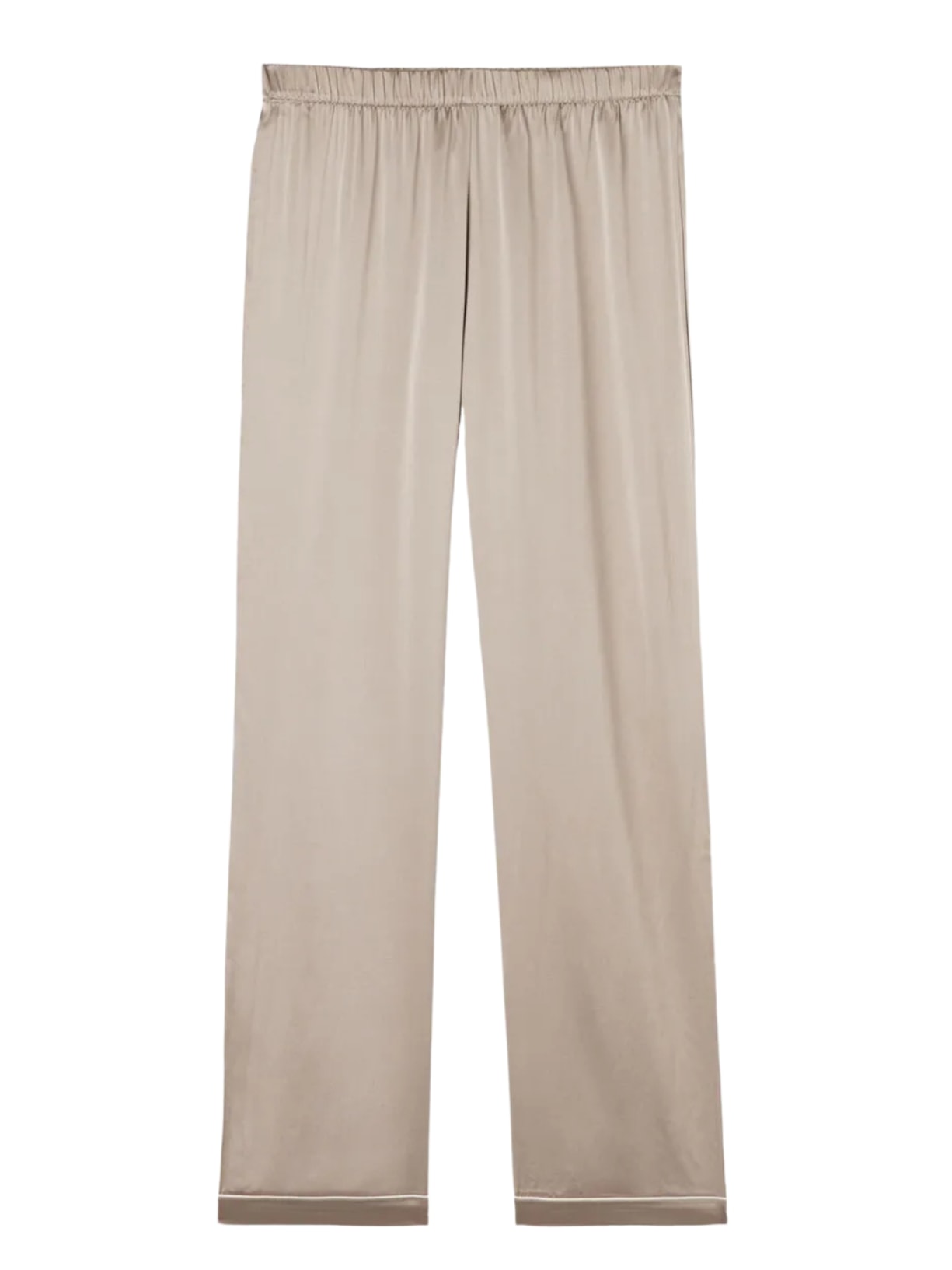 Calça Em Seda - Marrom