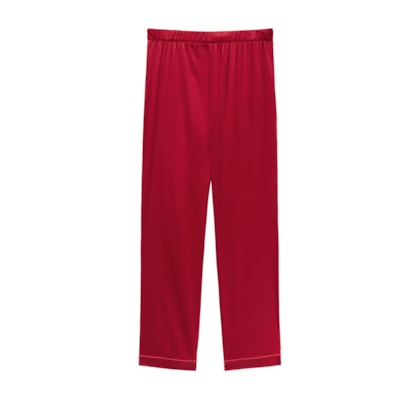 Calça Em Seda - Vermelho