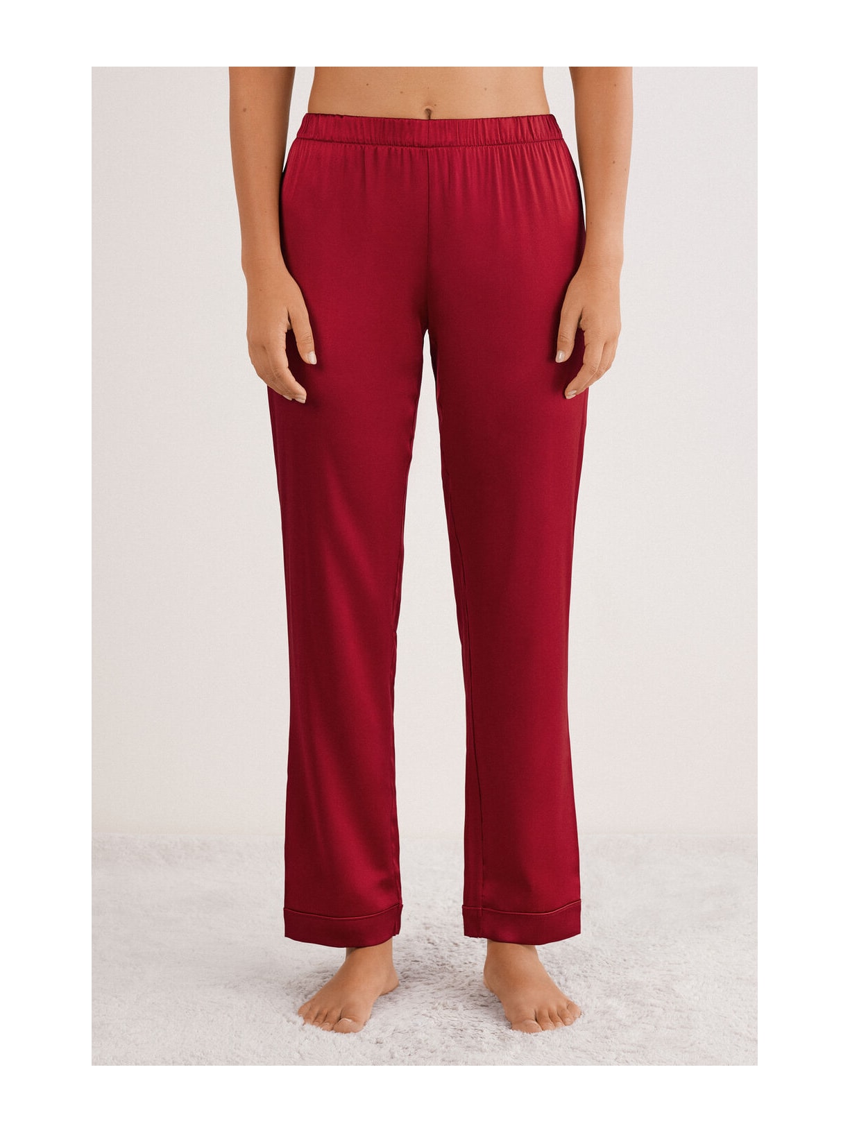 Calça Em Seda Vermelho Intimissimi