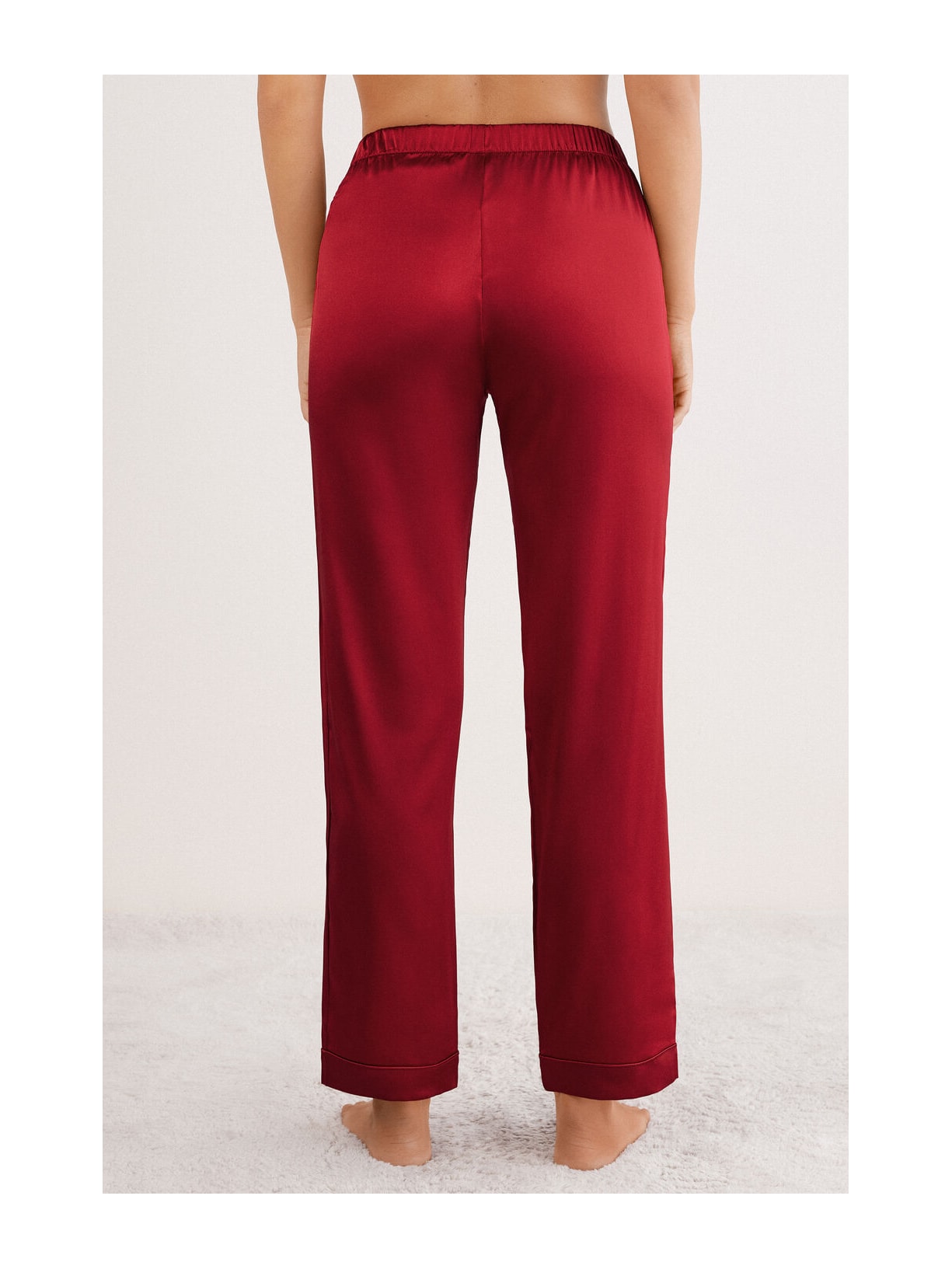 Calça Em Seda Vermelho Intimissimi