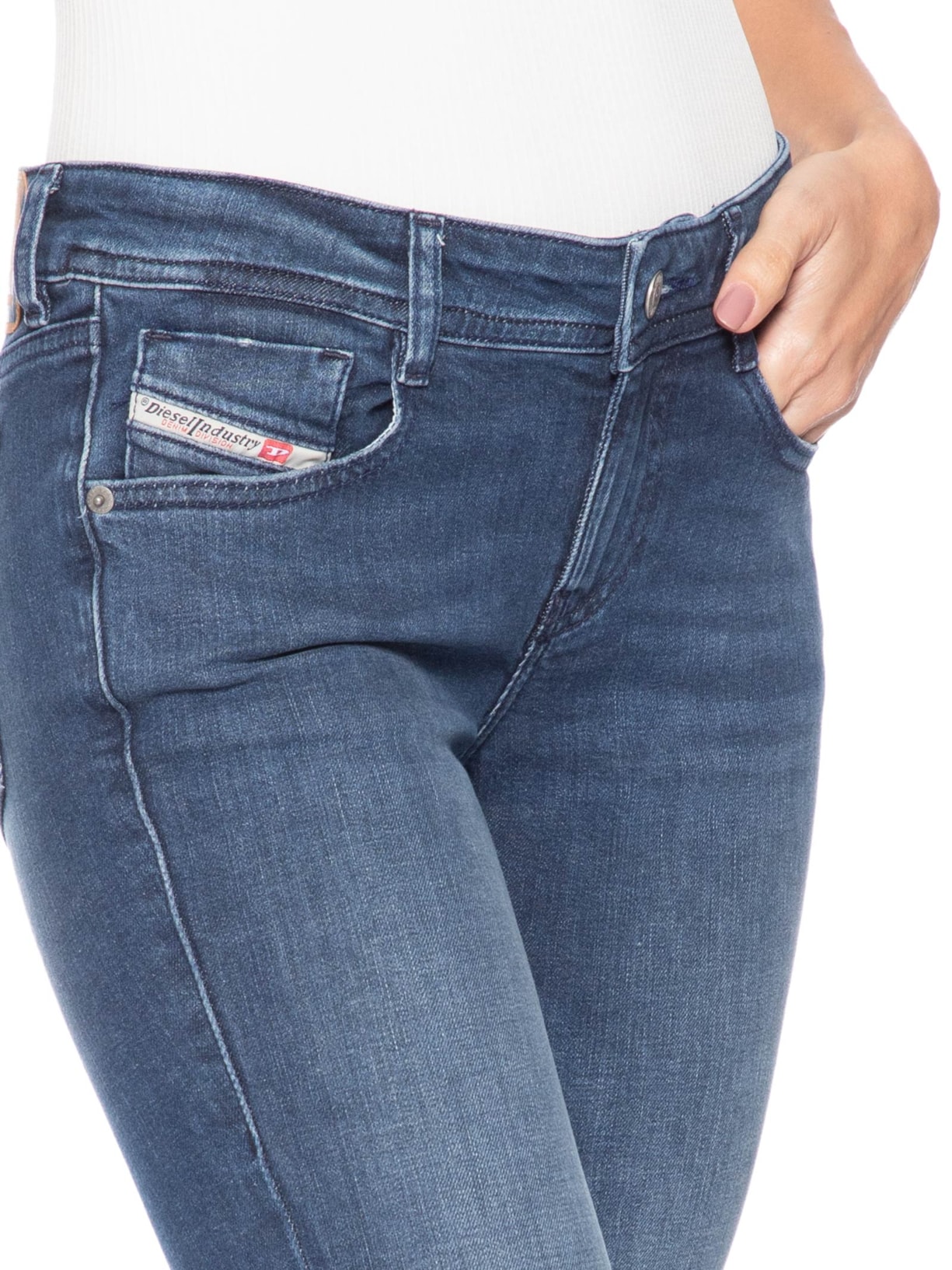 Calça Feminina 1969 D-Ebbey L.32 Azul Diesel