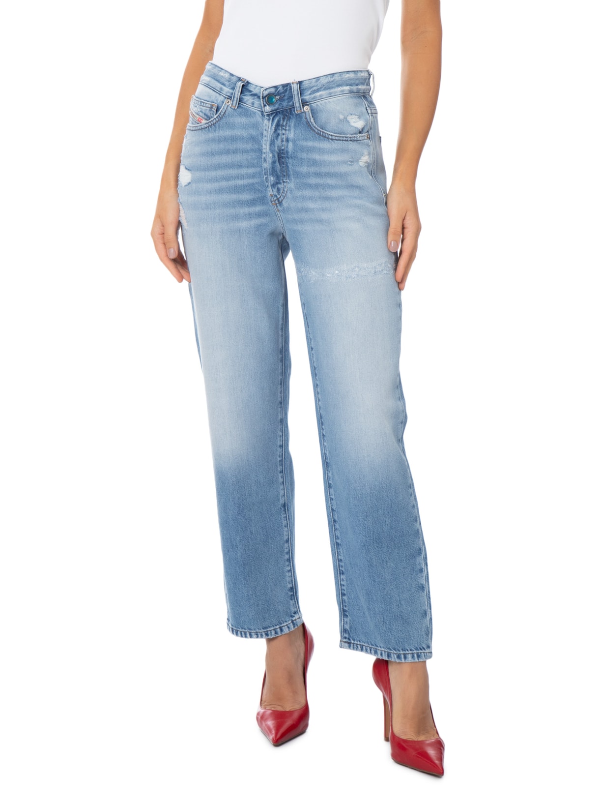 Calça Feminina 1981 D-Sent L.32 Trousers Azul Diesel