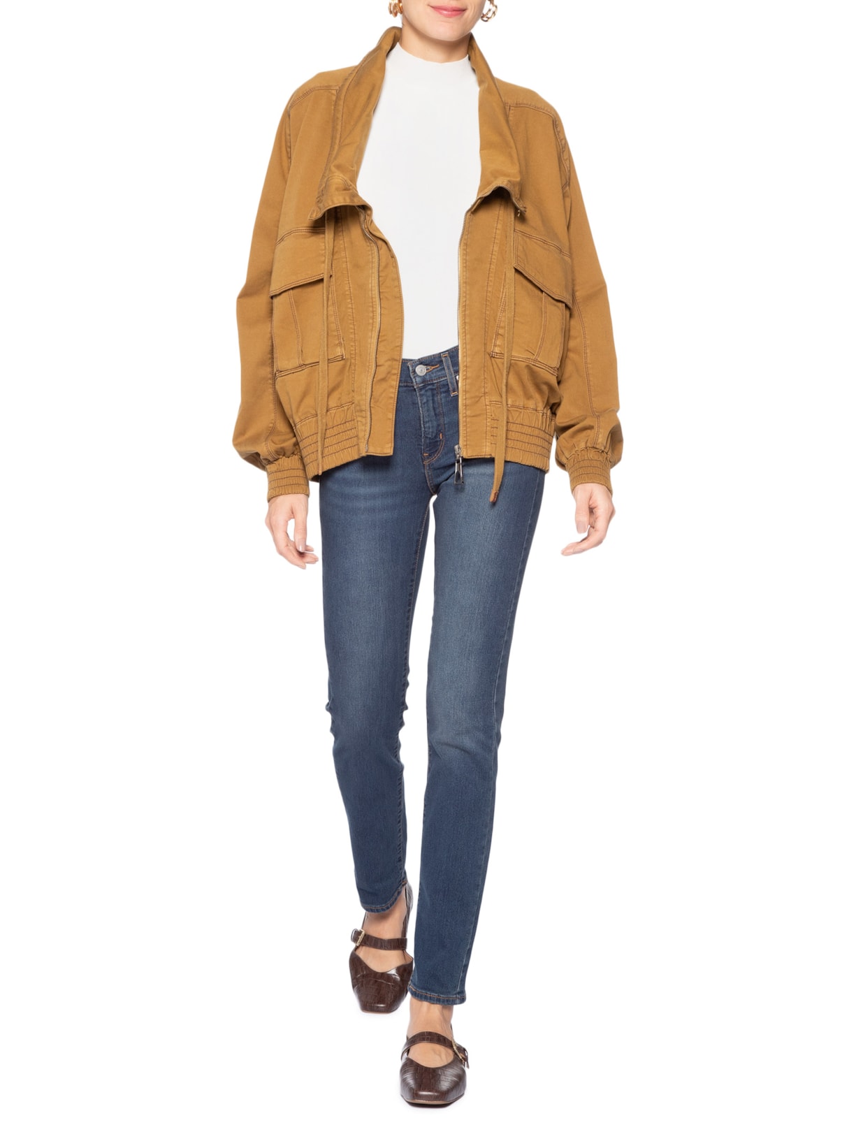 Calça Feminina 311 Shaping Straight Azul Levi's